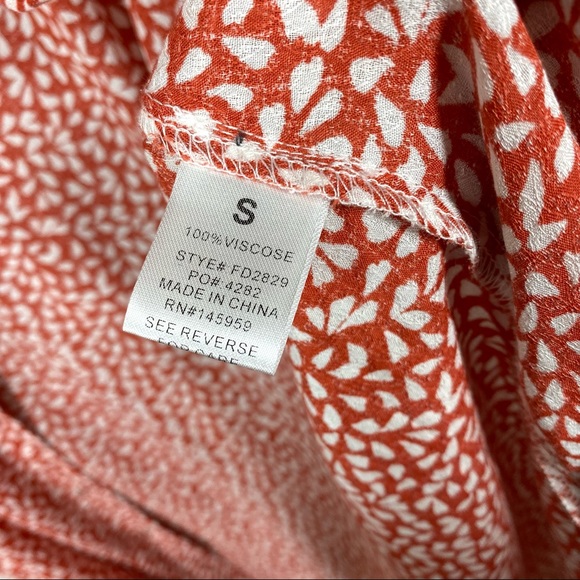 Keen The Label by The Shop Laguna Beach Rosie Wrap Midi Dress Red Coral Size S - Picture 9 of 10